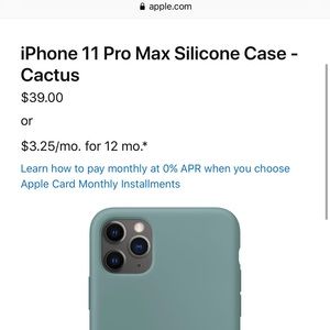 Cactus green/ blue iPhone 11 Pro Max Apple case